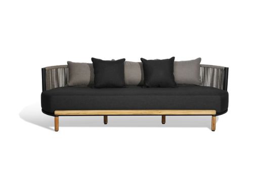 Mindo 107 3 Seater Sofa SH: 38,5 cm - Dark Grey