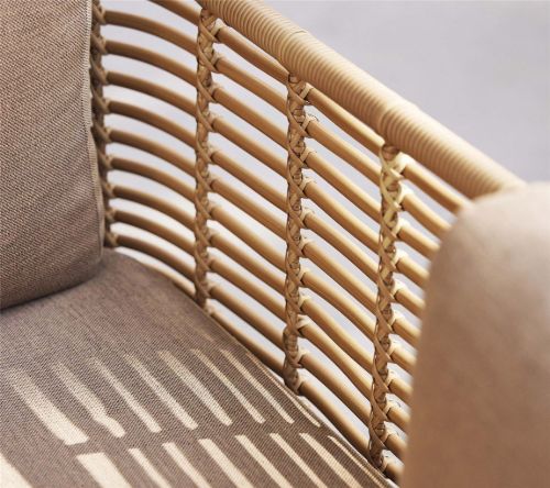 Cane-line Outdoor Sense 3 Pers. Sofa inkl. AirTouch Hyndesæt L: 220 cm – Naturgewebe/Taupe