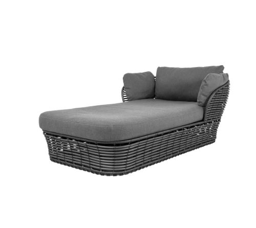 Cane-line Outdoor Basket Daybed Inkl. AirTouch Hyndesæt L: 203 cm - Grey/Graphite Weave