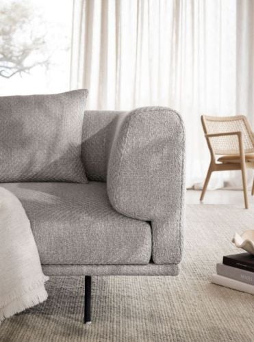 Vipp 632 Kaminsofa, offenes Ende, rechts, L: 170 cm – Safire 04