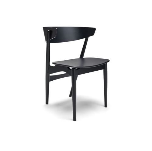 Sibast Furniture No 7 Dining SH: 45 cm - Sort Bøg/Træsæde
