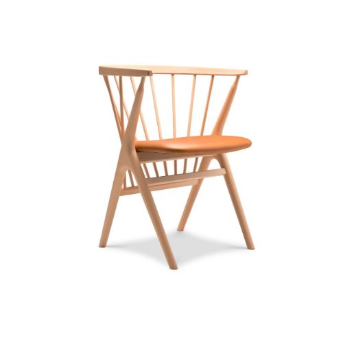 Sibast Furniture No 8 Dining SH: 45 cm - Hvidpigmenteret Bøg/Cognac