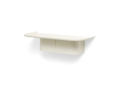 HAY Korpus Shelf 4 Hooks M 60x25x14 cm - Cream