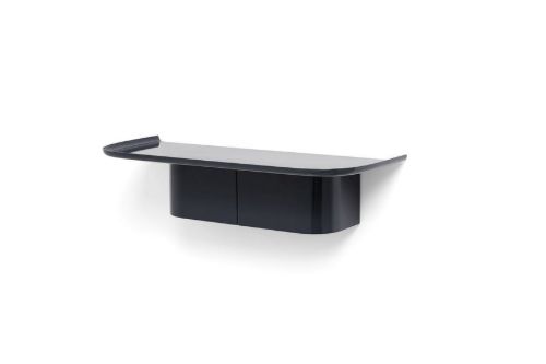 HAY Korpus Shelf 4 Hooks M 60x25x14 cm - Midnight Blue