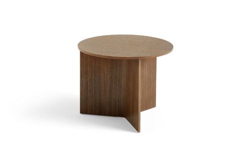 HAY Slit Table Wood Round Ø: 45 cm - Walnut