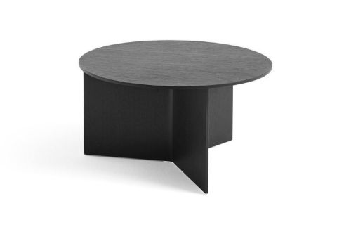 HAY Slit Table Wood XL Ø: 65 cm - Black