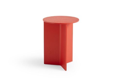 HAY Slit Table Wood High H: 47 cm - Candy Red