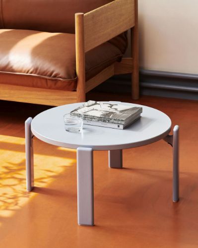 HAY Rey Couchtisch Ø: 66,5 cm – Schieferblau