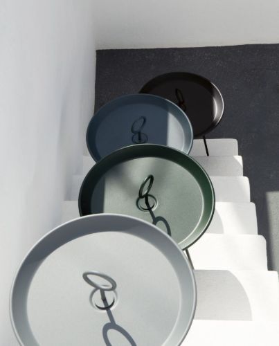 HOUE EYELET Tabletttisch Ø: 45 cm - Weiß