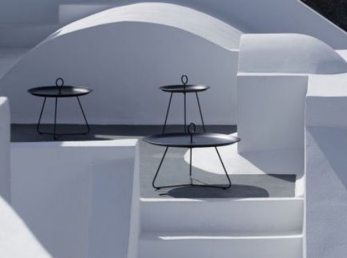 HOUE EYELET Tabletttisch Ø: 45 cm - Schwarz