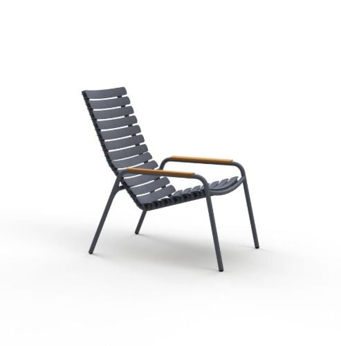 HOUE ReCLIPS Lounge Stol H: 59 cm - Grå / Bambus