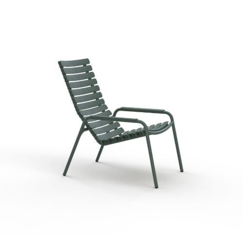HOUE ReCLIPS Lounge Stol H: 59 cm - Grøn / Aluminium
