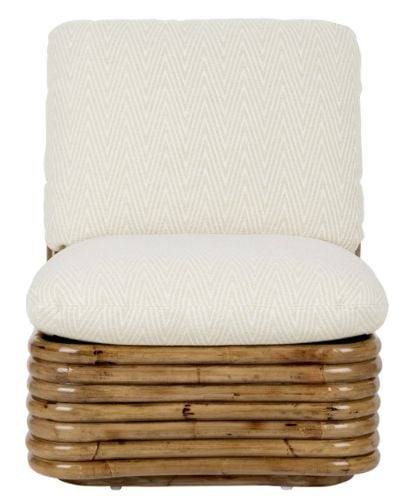 GUBI Bohemian 72 Lounge Chair SH: 43 cm – Rattan/Chevron 002
