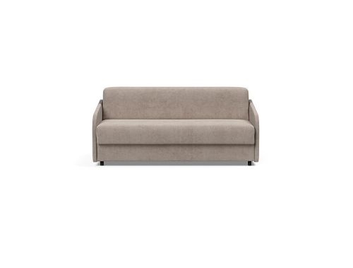 Innovation Living Eivor 140 Schlafsofa mit Doppelmatratze – Schwarze Eiche/Cordufine Beige