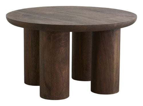 Nordal HELIN Coffee Table Dark Brown Ø:70 cm - Mango Wood
