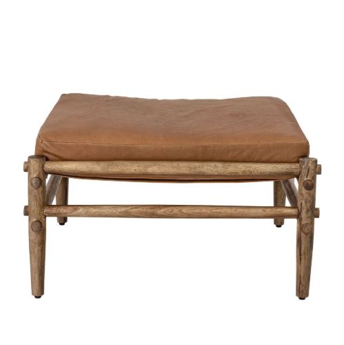 Bloomingville Aysia Hocker 84x84 cm - Leder/Natur