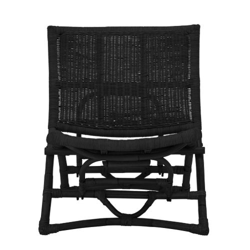 Bloomingville Baz Lounge Chair SH: 35 cm – Rattan/Schwarz