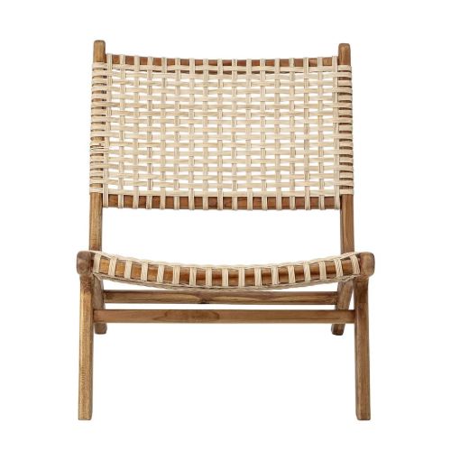 Bloomingville Keila Lounge Stol SH: 36 cm - Teak/Natur