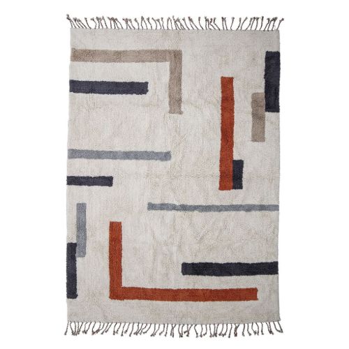 Bloomingville Jue Teppich 200 x 140 cm – Baumwolle/Natur