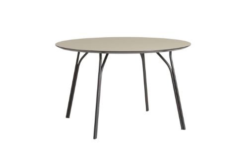 Woud Tree Dining Table Ø: 120 cm - Beige / Sort