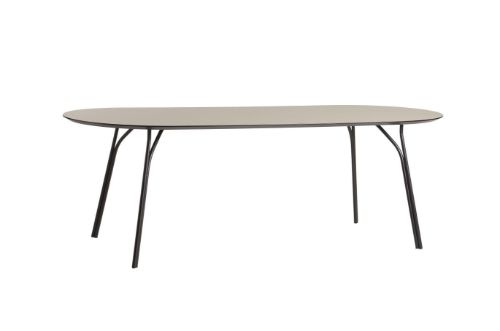 Woud Tree Dining Table 90 x 220 cm - Beige / Sort