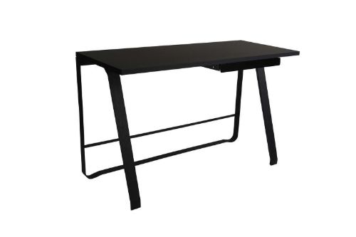 Bent Hansen Hemingway Skrivebord m. Opladerstation & Skuffe L: 120 cm - Sortlakeret Bøg/Black Linoleum