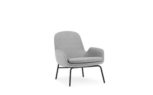 Normann Copenhagen Era Lounge Chair Low Steel SH: 40 cm – Synergy / LDS16 Partner Grey