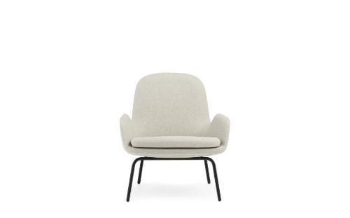 Normann Copenhagen Era Lounge Chair Low Steel SH: 40 cm - Main Line Flax / MLF20 Upminster Sand