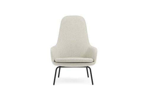 Normann Copenhagen Era Lounge Chair High Steel SH: 40 cm - Main Line Flax / MLF20 Upminster Sand