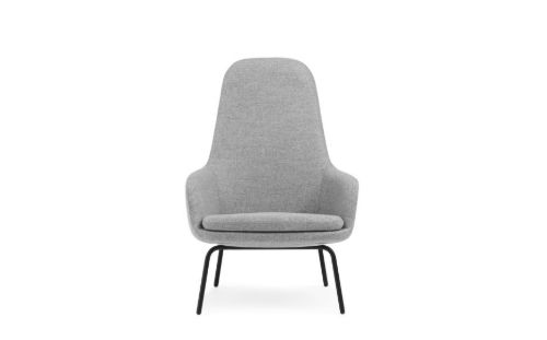 Normann Copenhagen Era Lounge Chair High Steel SH: 40 cm - Synergy / LDS16 Partner Grey