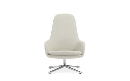 Normann Copenhagen Era Lounge Chair High Swivel Alu SH: 40 cm - Main Line Flax / MLF20 Upminster Sand