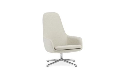 Normann Copenhagen Era Lounge Chair High Swivel Alu SH: 40 cm – Main Line Flax / MLF20 Upminster Sand