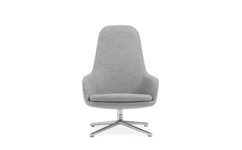 Normann Copenhagen Era Lounge Chair High Swivel Alu SH: 40 cm - Synergy / LDS16 Partner Grey