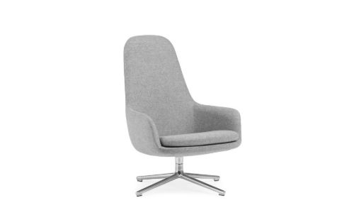 Normann Copenhagen Era Lounge Chair High Swivel Alu SH: 40 cm – Synergy / LDS16 Partner Grey