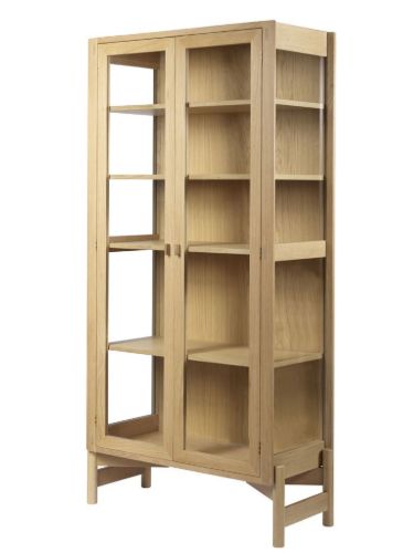 FDB Møbler A90 Boderne Vitrine Rasmus Appel 178x85,2x40 cm - Lackierte Eiche/Natur