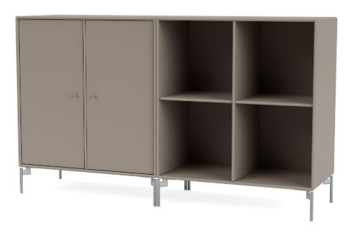 Montana Selection Pair Skænk med ben 139,2x69,6 cm - 141 Truffle / Chrome