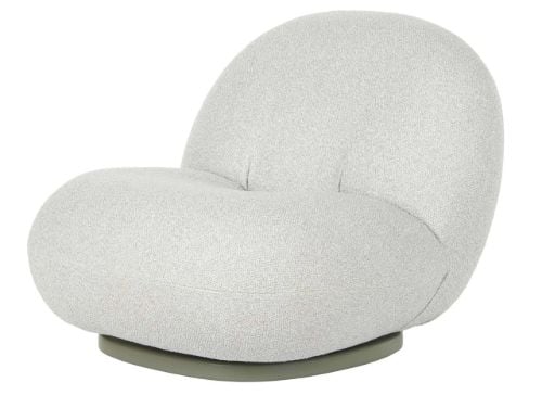 GUBI Pacha Outdoor Lounge Chair w. Swivel SH: 37 cm - Dedar Libera 003/Moss Gray
