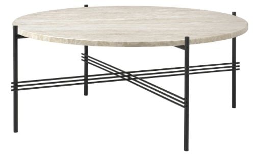 GUBI TS Outdoor Coffee Table Ø: 80 cm - White/Steel