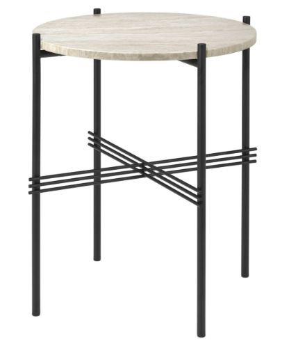 GUBI TS Outdoor Side Table Ø: 40 cm - White/Steel