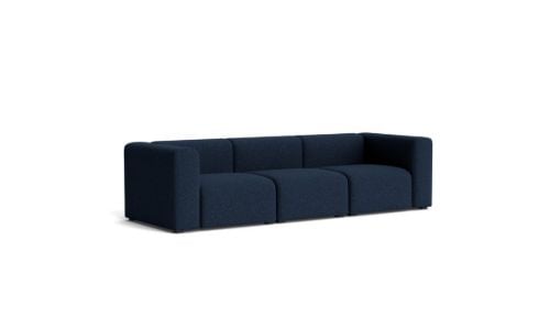 HAY Mags 3 Seater Combination 1 L: 268,5 cm - Flamiber Dark Blue J4/Black Stained Beech