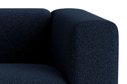 HAY Mags 3-Sitzer-Kombination 1 L: 268,5 cm – Flamiber Dunkelblau J4/Schwarz gebeizte Buche