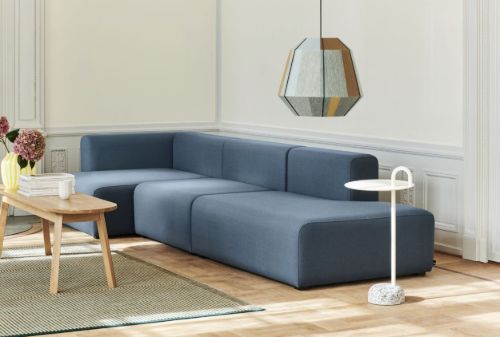 HAY Mags 3-Sitzer-Kombination 5 L: 338 cm – Rechtes Ende – Hallingdal 130/Schwarz gebeizte Buche