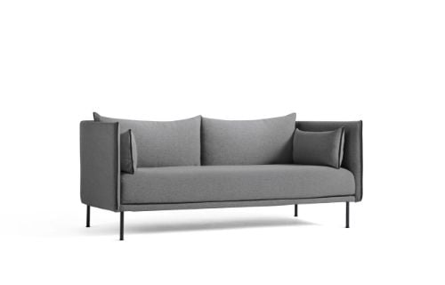 HAY Silhouette 2 Personers Sofa Mono L: 171 cm - Coda 182 / Black Powder Coated Steel