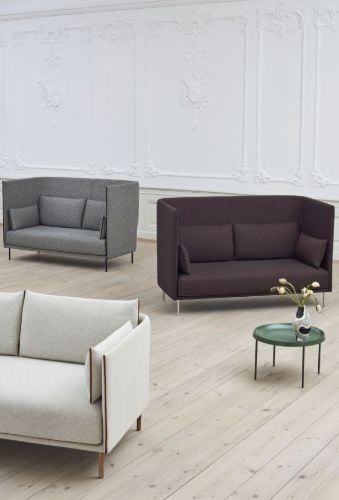 HAY Silhouette 2-Personen-Sofa mit hoher Rückenlehne, Mono – Remix 143 / geölte massive Eiche