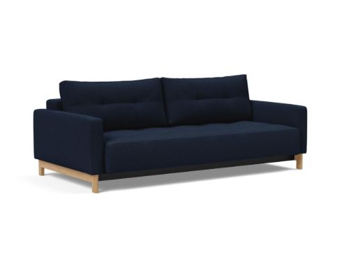 Innovation Living Pyxis D.E.L Schlafsofa B: 232 cm – Lakeret Eg/528 Mixed Dance Blue