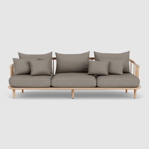 &Tradition Fly SC12 Sofa L: 240 cm - Weiß geölte Eiche/Hot Madison 094