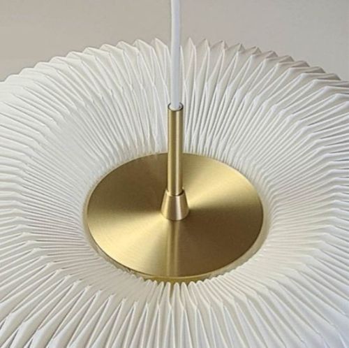 Le Klint Modell 195 DONUT Pendelleuchte Klein Ø: 47 cm - Weiß / Messing