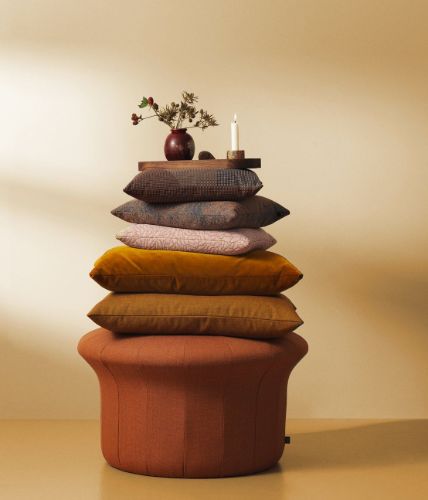 Warmer Nordic Grace Pouf Ø: 77 cm – Terrakotta