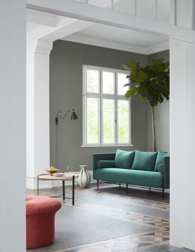 Warmer Nordic Grace Pouf Ø: 77 cm – Ahornrot