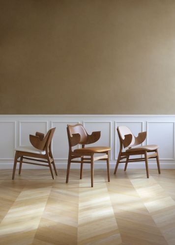 Warm Nordic Gesture Lounge Chair SH: 46 cm – Eiche/Kamel